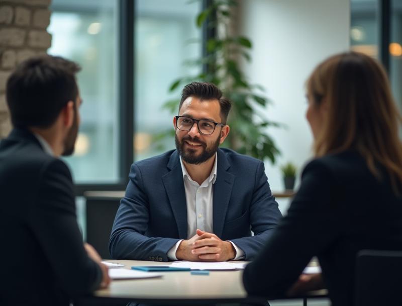 Professionelles Beratungsteam im Gespräch